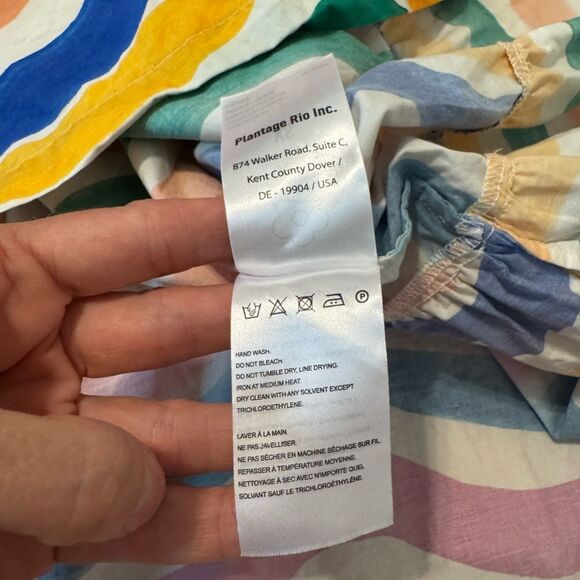 Farm Rio Women’s Dancing Stripes Tassel-Tie Midi Dress Multicolored Size XS - Picture 10 of 12